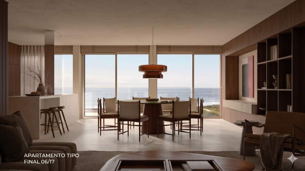 Perspectiva de apartamento — tipologia La Mare Campeche, Florianópolis